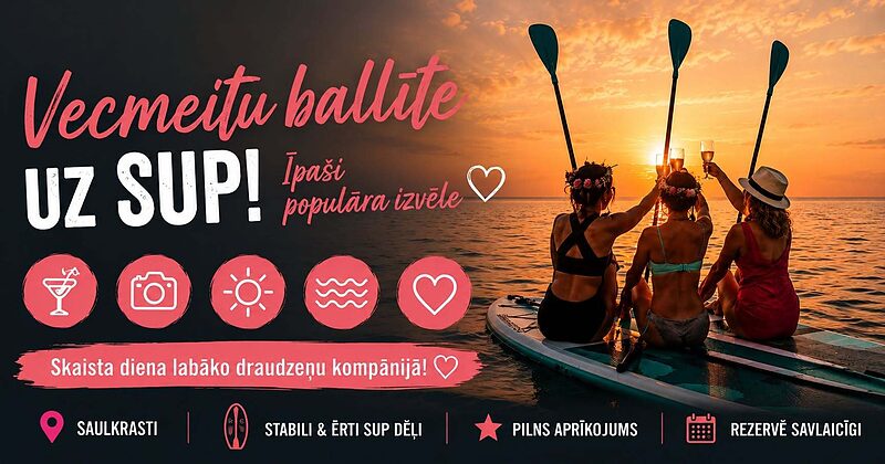 Vecmeitu ballītes uz SUP dēļa