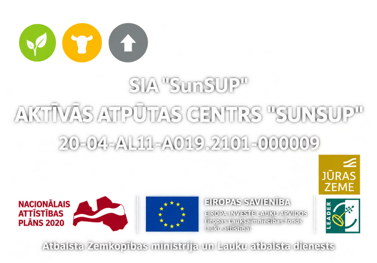 LEADER programmas SunSUP aktīvās atpūtas vietas attīstībai logotips